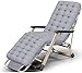 ROSG Chaise longue de terrasse avec appuie-tête réglable, chaise inclinable surdimensionnée pour extérieur, chambre à coucher, chaise de terrasse rembourrée