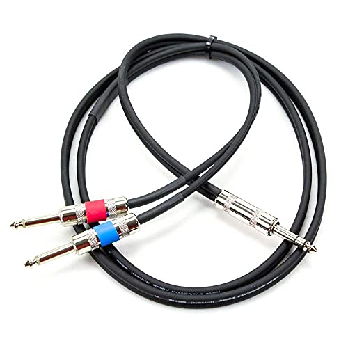Pro Co 5 Feet IPBQ2Q-5, 1/4 Inches TRS to (2) 1/4 Inches TS Insert Cable