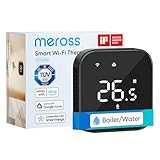 meross Termostato Calefaccion WiFi, Compatible Alexa y Google Home, Control Remoto App, Termostato WiFi para Caldera, Detección Ventana Abierta, Sensor Externo Opcional