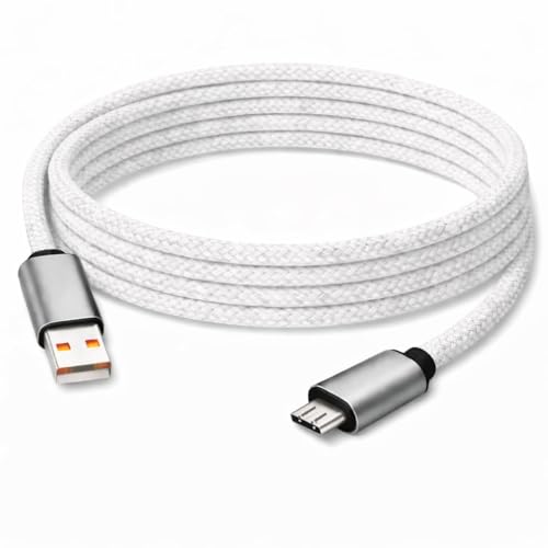 Image of USB A To Micro USB (V8) Nylon Braided Fast Charging & Data Cable, Micro Cable Reinforced Connectors Compatible With Vivo Y11,Y12,Y15,Y17,Y21 (2019),Y53,Y55s,Y65,Y69,Y71,Y81,Y83,Y85,Y91,Y93,Y95,Y1,Y1s