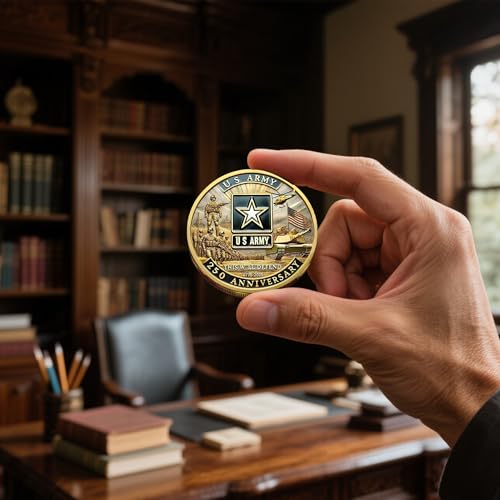 Image of 250th Anniversary U.S. Military Commemorative Coin - u.s. Army, Patriotic Challenge Coin, Veterans Appreciation Gift (C#)