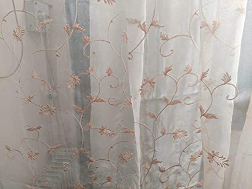 Image of Polyester Door Curtain, Pack of 2 (7 Feet, Beige + Ivory Blackout)