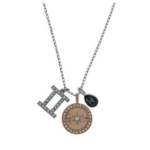 SWAROVSKI Zodiac Pendant Gemini Necklace Gray One Size