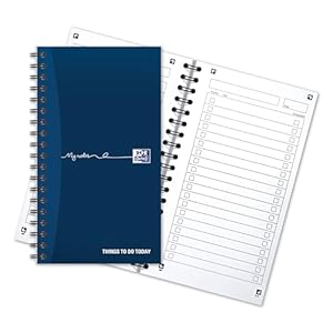 Oxford My Notes, To Do List Notebook, Wirebound, 230 Page, 1 Notepad, Navy Blue | White