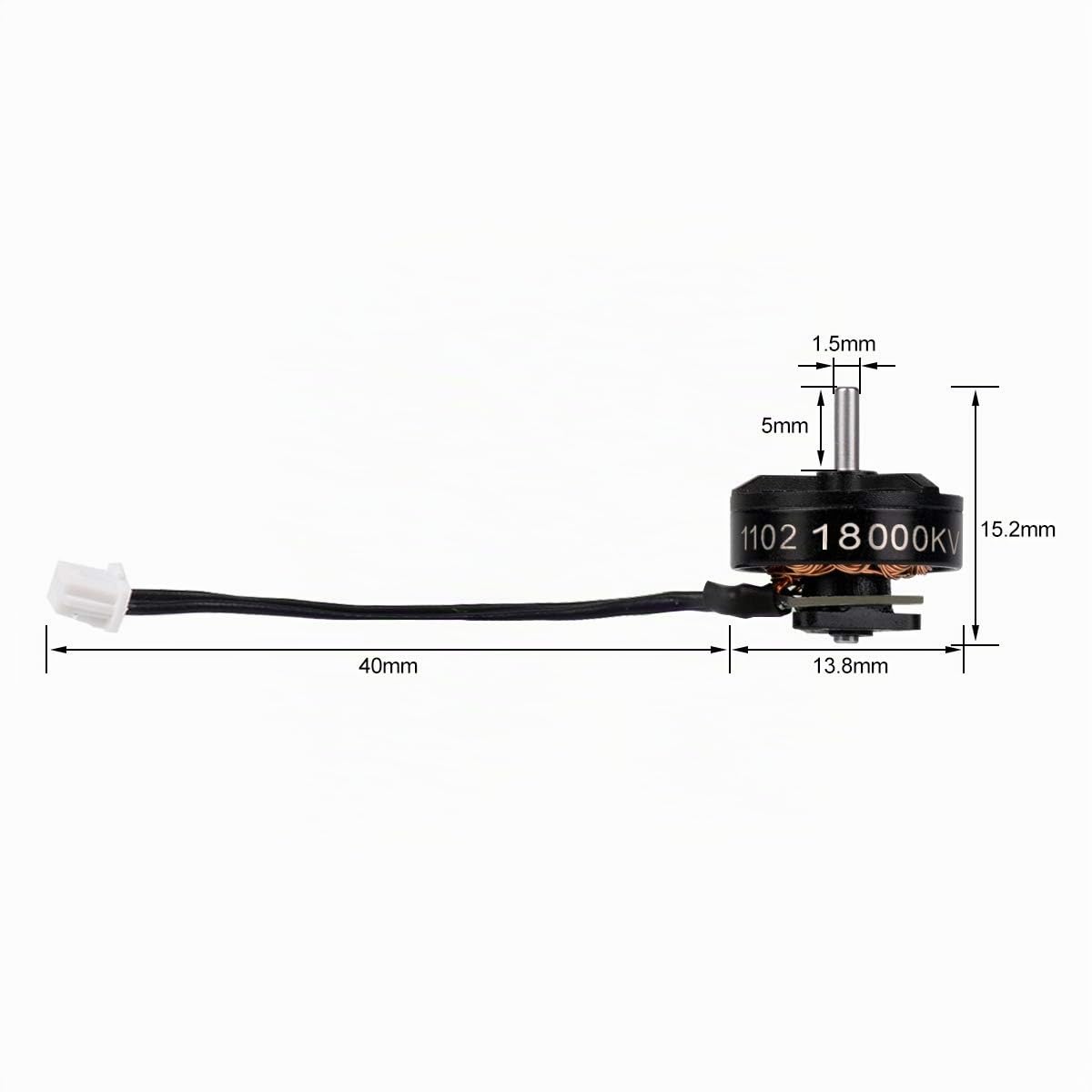 BETAFPV 4pcs 1102 18000KV Brushless Motor 1S FPV Motor for 1S Brushless Micro Whoop Drone Like Meteor75 1S BT2.0 Micro Drone | Lightweight, with Plug-Play Connector Compatible with BT2.0 1S Battery for Micro Whoop Quadcopter like Meteor75
