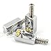 Domofa Piezo Bridge Pickup Upgraded Version Guitar Tremolo Bridge Saddles with Piezo Pickup 10.5mm String Spacing for Strat or Tele Electric Guitar Chrome
