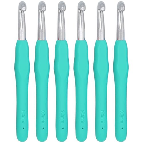 6Pcs 9mm Aluminum Soft Grip Rubber Ergonomic...