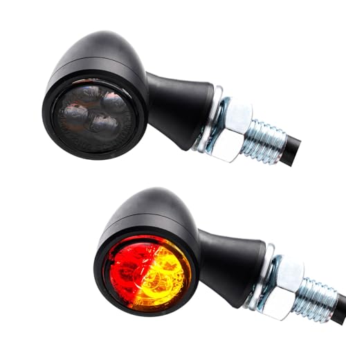 Mini feux arrières LED 3 en 1 étanches avec clignotant Zero noir - 3