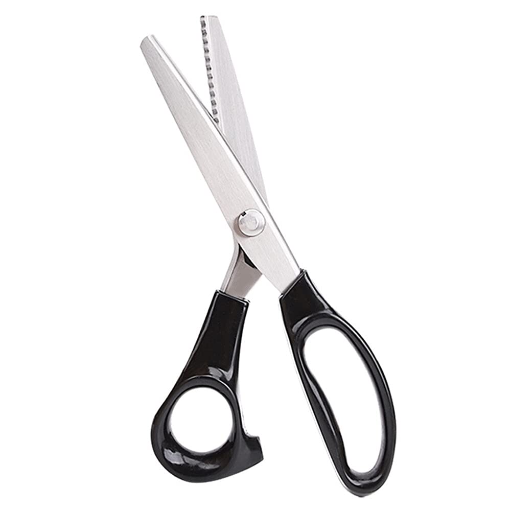 GLJTUO Office Scissors,Craft Scissors,23.5cm Shears Handled Professional Stainless Steel Dressmaking Sewing Office Scissors,Craft Scissors,Zig Zag Fabric Decorative Edge Tool Sc