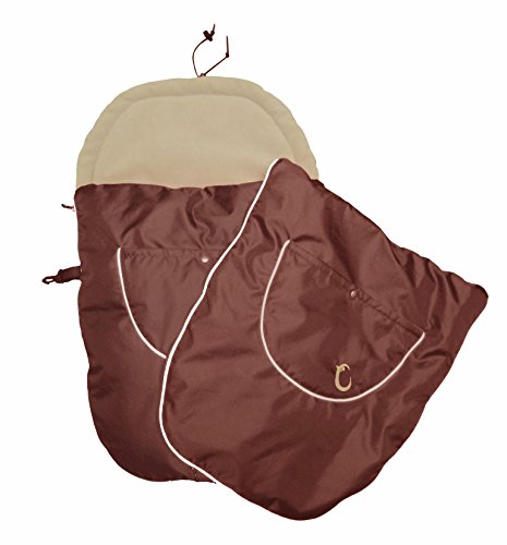 Hippychick HCNEWFOOT003 Neugeborenen Fußsack Fleece, schokoladenbraun/sand