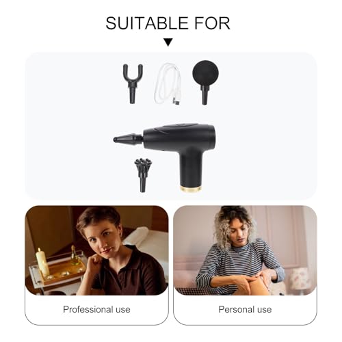 Masseur à percussion électrique portable avec batterie 1200mah noir LCD - 7