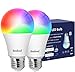 Produktbild Boxlood Smart WLAN LED Lampe Glühbirnen, E27 Birne RGB Wifi Bulb mit Mehreren Farben Glühbirne 600LM, steuerbar via App dimmbare, kompatibel mit Alexa Echo, Echo Dot 2 Pack