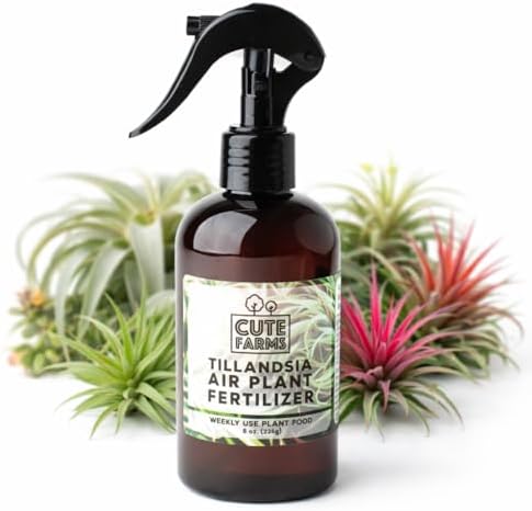 Cute Farms Tillandsia Air Plant Fertilizer | Gentle Weekly Use Formula Plant Food | Formulated Nutrients for Air Plants (8 oz. Spray Bottle)
