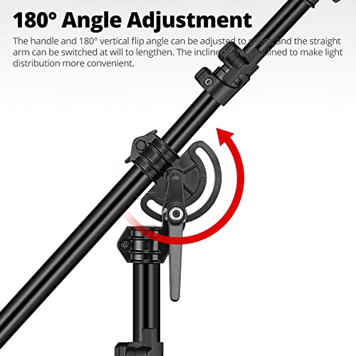 Ambitful 126" 320Cm Two Way Rotatable Aluminum Adjustable Tripod Boom Light Stand With Sandbag For Studio Photography Video,Max Load 5Kg #TOP4
