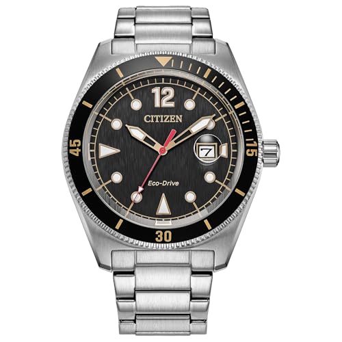 Citizen Eco-Drive AW1766-51E montre d'exception en acier et cadran noir