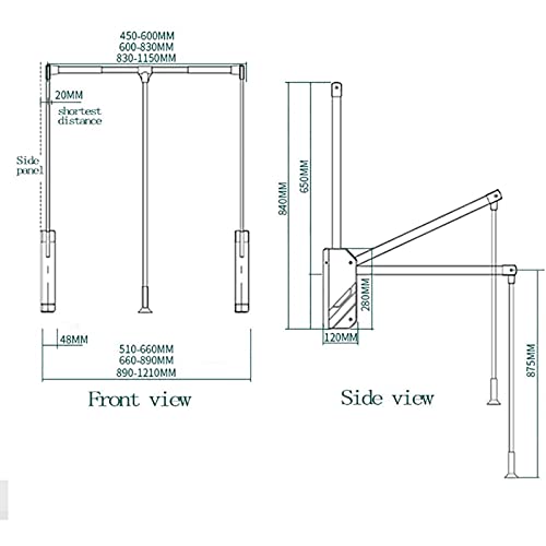 Tringle de penderie réglable et étagères pour armoire - 5