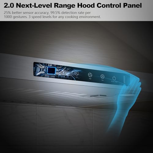 image for VIKIO HOME Wall Mount Range Hood 30 inch,Kitchen Vent Hoods 980 CFM Du