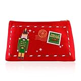 Set de baño Accentra HELLO WINTER en bolsa de fieltro, incluye gel, bombas de baño, regalo Navidad mujeres, aroma Arándano Helado, rojo/verde