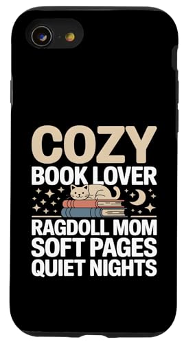 Cozy Book Lover Ragdoll Mom �\�t�g�y�[�W �Â��Ȗ� �X�}�z�P�[�X iPhone SE (2020) / 7 / 8 �p