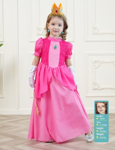 Disfraz de Princesa Rosa para Niñas 3-12 años miniatura 2