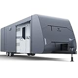 Fonzier Heavy Duty 6 Layers Top Travel Trailer RV Cover Anti-UV Camper Cover for 28'7" - 31'6" Motor