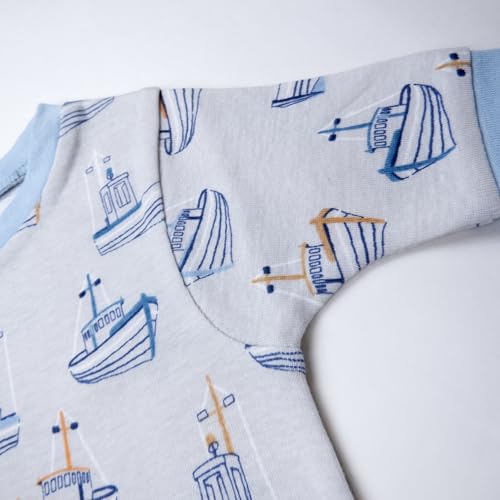 HonestBaby Unisex Baby 2-pack Short Sleeve Pajamas 100% Organic Cotton for Baby Boys, Unisex3