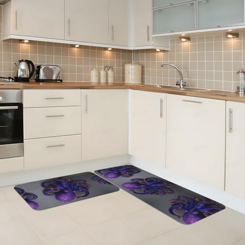 Alfombrillas de cocina con pulpos morados para decorar y dar vida a tu hogar 6