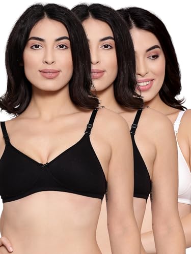 Image of Inner Sense Bra for Woman Made with Organic Cotton and Bamboo I Demi Cups Backless Bra for Woman with Removable Straps and Transparent Back I Non Padded Wire-Free Innerwear