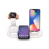 【3 in 1 Wireless Charger Stand】 - Universell kompatibel für iWatch-Serie iWatch 1/2/3/4, Airpods und iPhone 12 Pro Max / 11 / X / 8 / Samsung Galaxy S10 / S10 Plus / S9 / S9 Plus / S8 / S8 Plus / S7 / S7 Edge / S6 Edge Plus / Note 9 / Note 8.