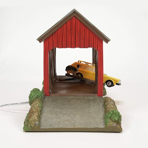 Department 56 Beetlejuice Village Accessories the Winter River Bridge Car Crash Lit Building, 6.02 Inch, Multicolor by Department 56 - Image 4