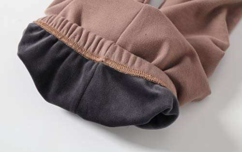 IRELIA Winter Girls Cotton Fleece Lined Leggings Pants Brown XXS - image 3