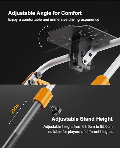 Image of PXN-A11Racing Wheel Stand Foldable Racing Simulator Cockpit Steering Wheel Stand for PXN-V12 VD4 VD6 VD10 Logitech G25 /G27 /G29 /G923 /GT500 /T300GT /T300RS /T500RS /TGT /TSPC /Fanntec CSR CSE /MOZA R3 R5 R9