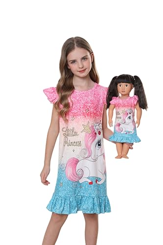 Bow Dream Girl Dress Cute and Matching American Girl Doll Clothes Accessories Party Birthday Sequins Print