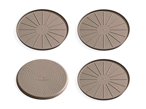 WeatherTech 8" Coasters for Home Surfaces, Anti-Skid, No-Slip knibs - Set of 4, Tan - (8A8CSTTN)