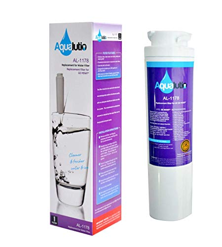 AQUALUTIO Refrigerator Water Filter Replacement for GE MSWF, 101820A, 101821B, 101821-B - WQA