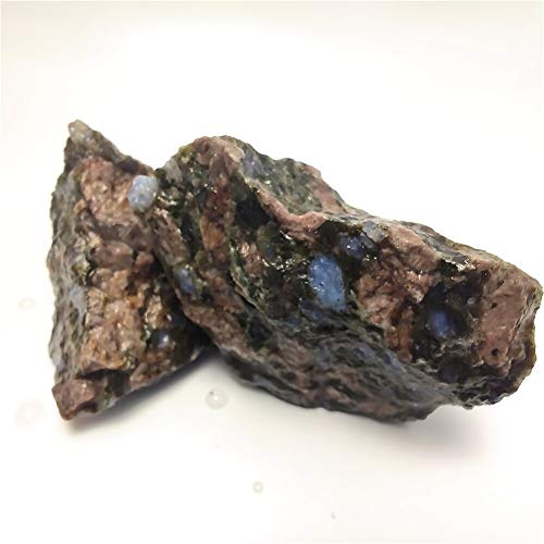 HEPBAK Serbatoio dell'Acqua Decorativo for Campioni di Pietra di orneblenda Blu Naturale da 100 g Pietra di Cristallo