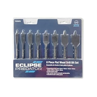 Eclipse Professional Tools FWDB8PS Set di punte da trapano piatte per legno, 8 pezzi