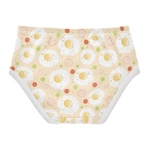 Little Girl Underwear Toddler Panties Kids Undies Omelette Egg Soft Cotton Briefs 2T-8Y2