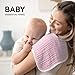 Synrroe Burp Cloths Large, Muslin Burp Cloths for Baby Girls and Boys, Pack of 4 Extra Absorbent and Soft Muslin, 6 Layers 20 by 10 Inches 100% Cotton (Pink-White 4 Pack)