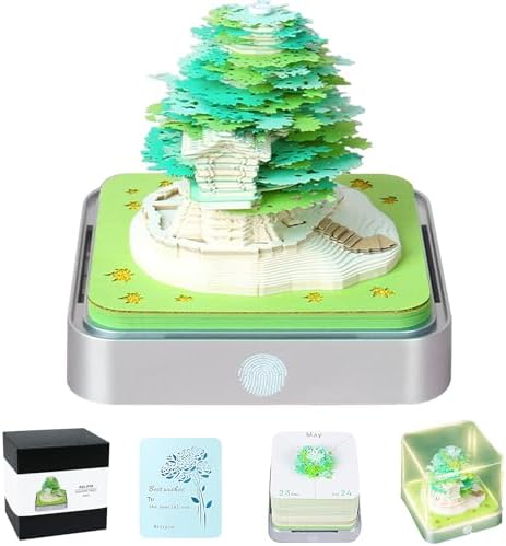 Amazon.com : RSLIPIN 3D Memo Pad Time Piece Calendar 2024,3D Calendar ...