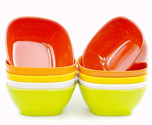 Eweigeer 4.4-Inch Melamine Dessert Bowl Kids Plastic Bowls,Small Bowl For Ice Cream Snacks Rice Salad Soup Cereal.set Of 10(Multicolor) #TOP1