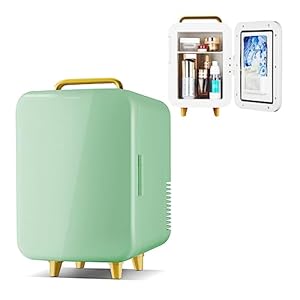 Skincare Koelkast 8L – Draagbare Persoonlijke Mini Koelkast Voor Slaapkamer, Auto, Kantoor – AC+DC Power Kleine Koelkast Voor Voedsel, Dranken, Cosmetica