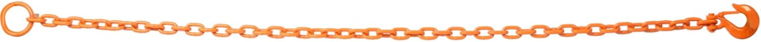 Log Grubber Tugger Chain 6Ft Steel Orange Safety and Visibility Outdoor Lawn Durable