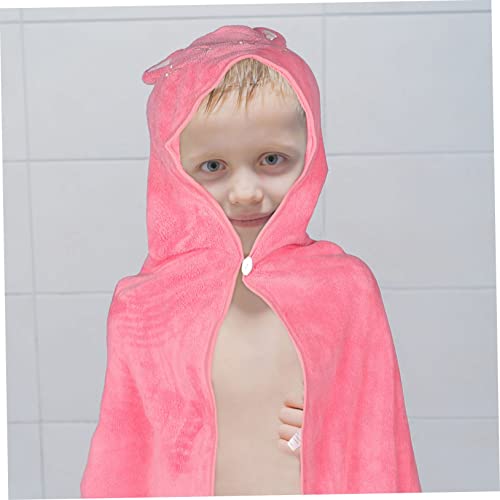 Gafoki Bath Towel Girl Beach Towel Hooded Beach Towel Towels Girls Hooded Towels Girl Hooded Towels For Girl Absorb Water Pink Coral Fleece Cloak #TOP2