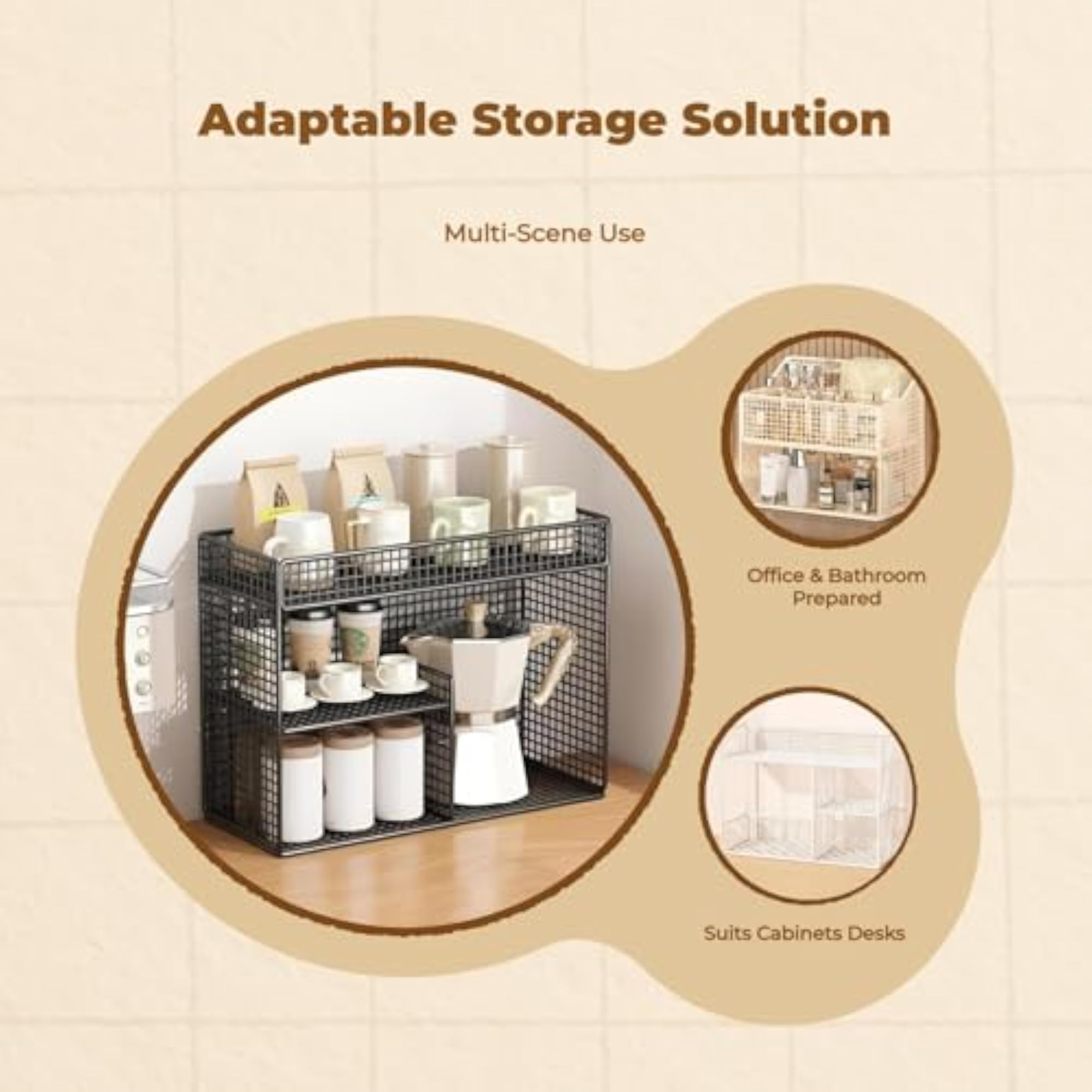 Large Capacity Makeup Organizer, Multi-Functional Design