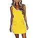 Partydress B1907 - Abito da spiaggia in broccato resistente Rayon, Giallo, XL