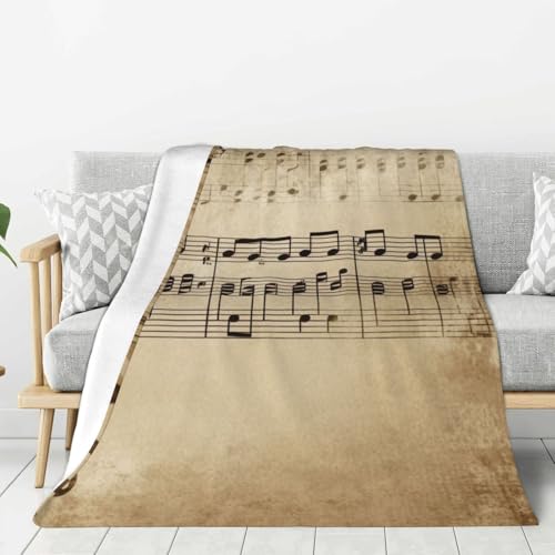 Couverture en flanelle notes de musique une idée cadeau originale - 2