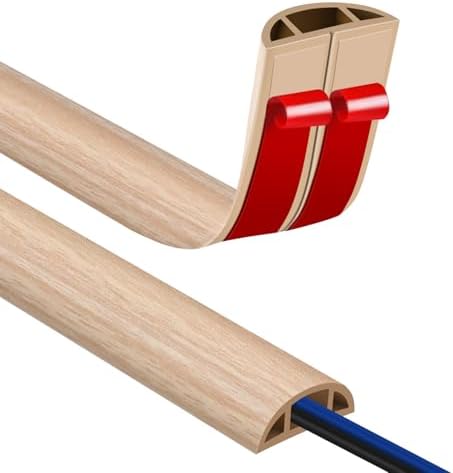 Self-Adhesive Cable Duct 8 x 10 mm - 3M Wood Grain Floor Bridge -...