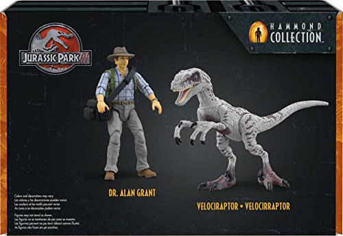 Jurassic World Mattel Mattel Jurassic Park III Hammond Collection Dr. Alan Grant & Velociraptor Pack, Raptor Egg Accesorios