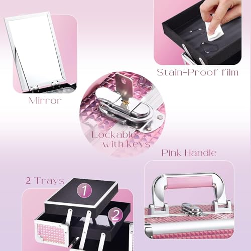 Schminkkoffer Joligrace Kosmetikkoffer für Make-up und Kosmetik